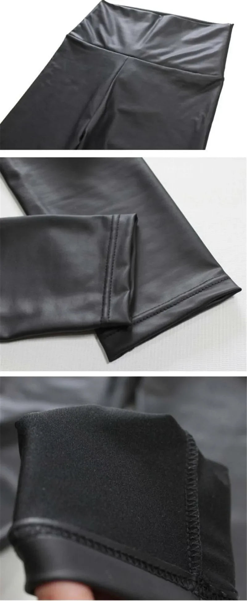 Women PU Leather Leggings – High-Waist Oversized Trendy Yoga Pants