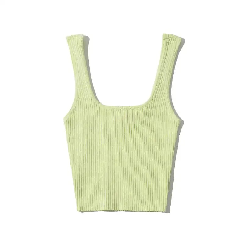 2024 Summer crop tops cute sexy sleeveless top women vintage cropped tank tops women ribbed tops korean fashion black white