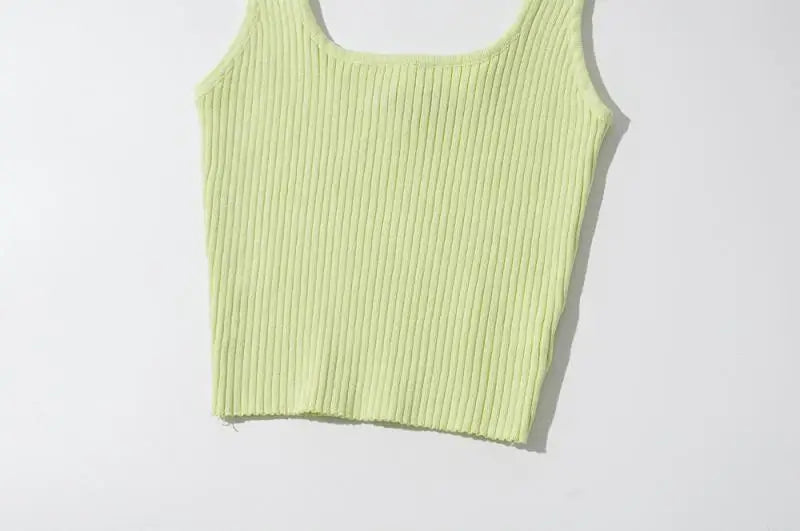 2024 Summer crop tops cute sexy sleeveless top women vintage cropped tank tops women ribbed tops korean fashion black white