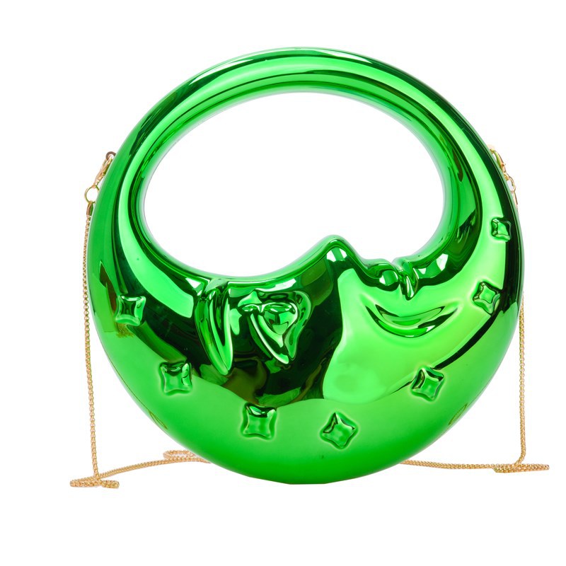 Acrylic Moon Shaped Bag, Women Shoulder Evening Bag, Evening Purse, Evening Bags for Women Formal, Clutch Purse