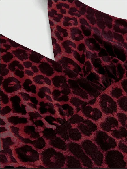 Retro Leopard Print Backless Fashion Sleeveless Summer Women's Casual Halterneck Vest Sexy Backless Lace-up Top Ropa Para Mujer