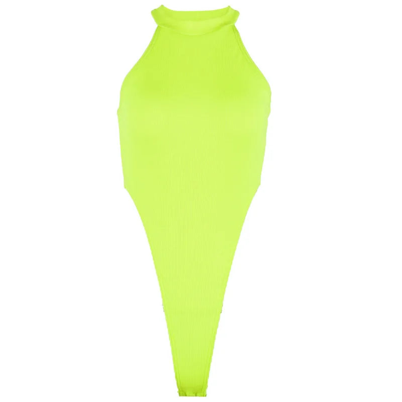 Solid Color Bodysuit Neck-mounted Lingerie Sexy Tops For Women Streetwear Sleeveless Body Feminino Slim Fit One-pieces Bustier
