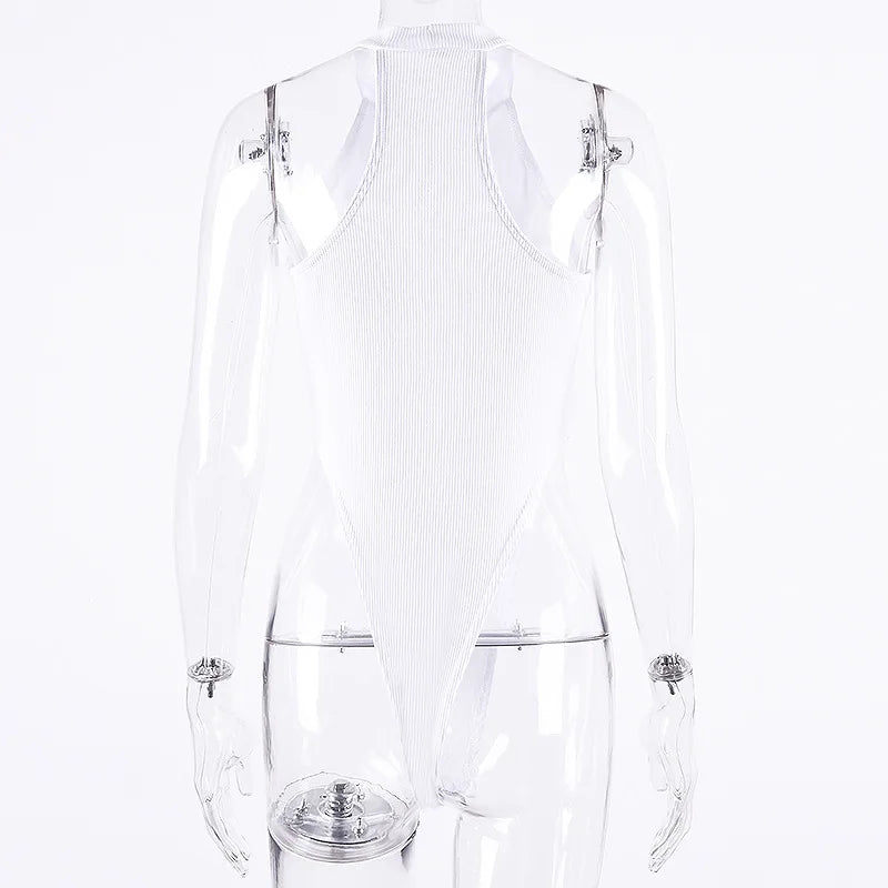 Solid Color Bodysuit Neck-mounted Lingerie Sexy Tops For Women Streetwear Sleeveless Body Feminino Slim Fit One-pieces Bustier