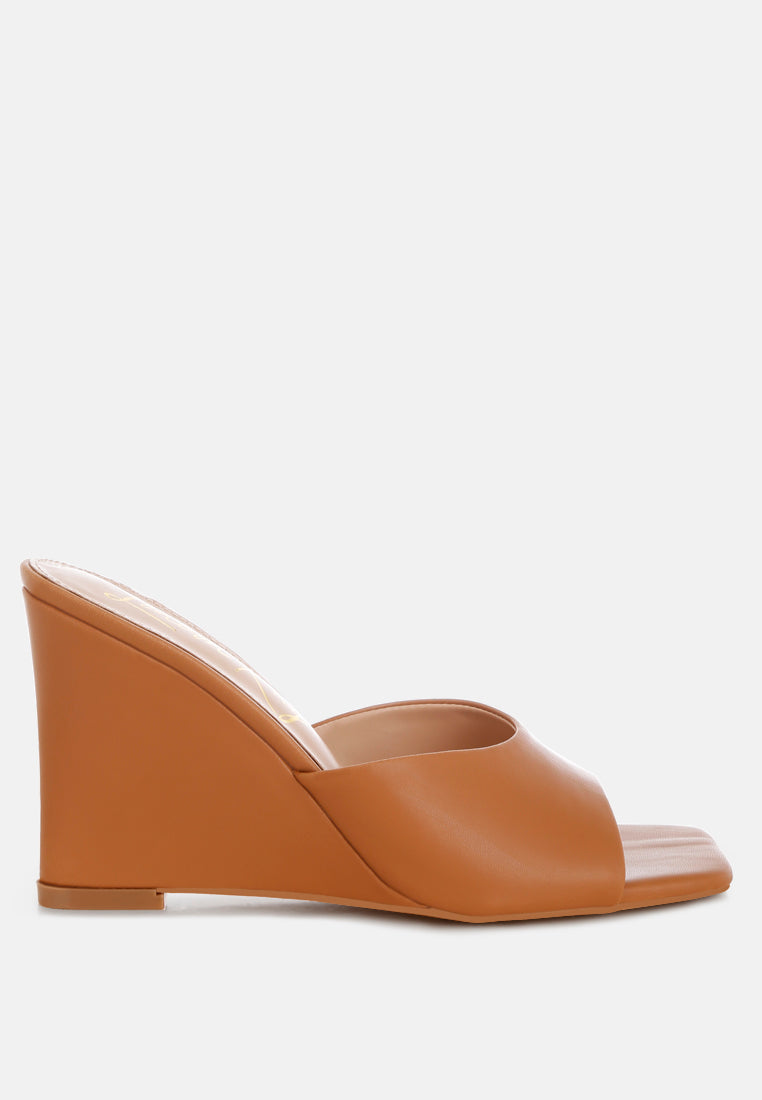 Shiloy Recycled Faux Leather Wedge Sandals